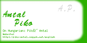 antal piko business card
